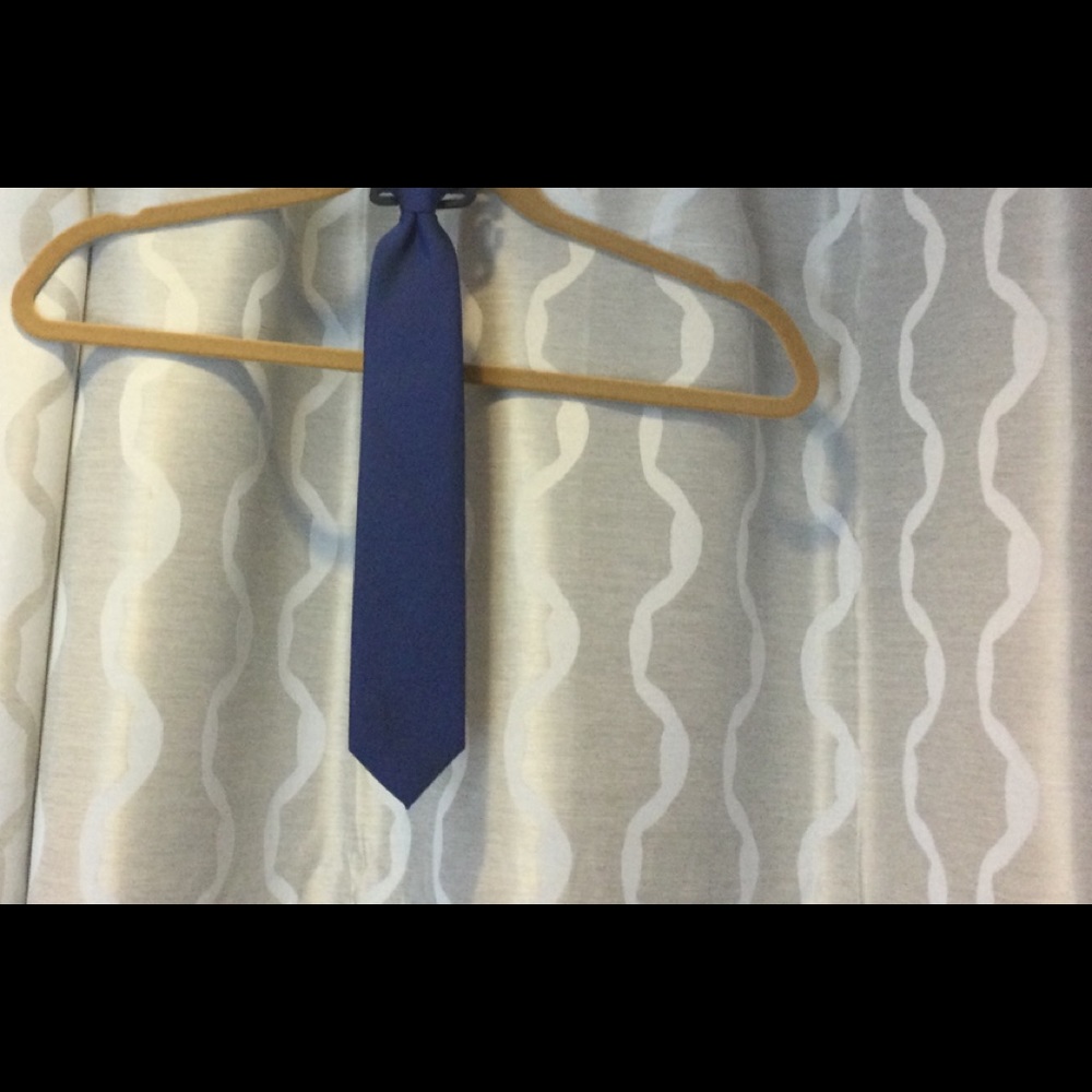 Boys Navy Blue Clip-On Necktie